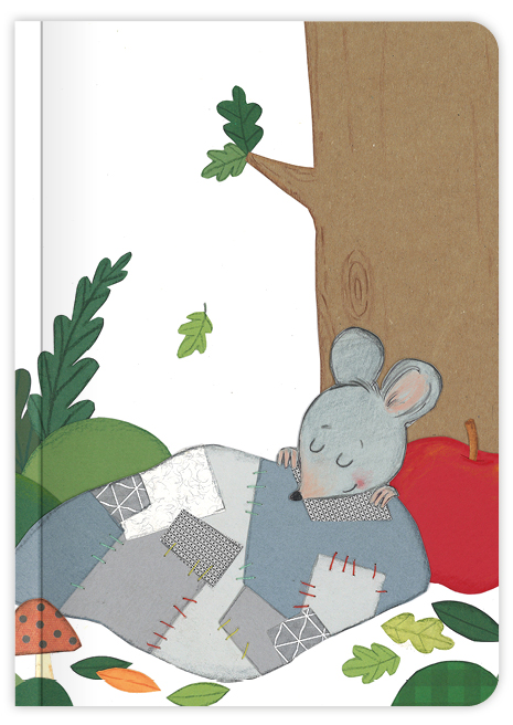 Couverture du carnet de notes A5 illustrée par Cécile Hudrisier.
